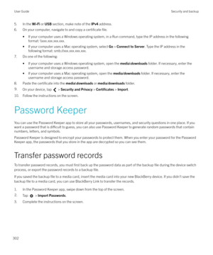 Page 3025. In the Wi-Fi or USB  section, make note of the  IPv4 address.
6. On your computer, navigate to and copy a 
certificate file.
