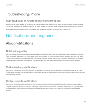 Page 47Troubleshooting: PhoneI can