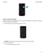 Page 16 
Insertorremovethebattery Before you start using your BlackBerry device, you should charge the battery. The battery in the box that
your device came in isnht fully charged.
1. To remove the back cover, pull up the bottom of the cover.
 
 
CAUTION: To help preserve the finish, take care not to bend the cover forcefully.
2. Do one of the following:
t To insert the battery, align the contacts.
 
Setup and basicsUser Guide16 