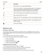 Page 105IconDescriptionView all of your music, organized alphabetically.View all of your playlists, including playlists generated by your BlackBerry 
device. These automatic playlists include the music you last played, 
recently added music, and music organized by year and decade.
View all of the songs that you have added to the Favorites screen.Play a song or play all of your music.Shuffle your music. To stop shuffling your music, tap the Shuffle icon again.Repeat the song currently playing or repeat all. To...