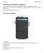 Page 8IntroducingyourBlackBerrysmartphone
In this web-based training, learn about your BlackBerry smartphonehs hardware features and 
specifications, see a comparison of your smartphone with other smartphones, and learn about using the 
touch screen.
Note:This training is available in English only.
Yourdeviceataglance
 
 
1.Headset jack
2.Lock screen (Press); Power on/off (Press and hold); Reset (Press and hold for 10 seconds)
3.Front camera
4.Notification LED
5.Volume up
6.Mute (Press); BlackBerry...