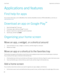 Page 28Applications and features
Find help for apps
You can learn about apps, such as BlackBerry Hub, Calendar, BlackBerry Camera, DTEK by BlackBerry, and more, at 
help.blackberry.com .
Download an app on Google Play `
1. Open the Google Play `
 store app.
2. If necessary, sign in with your Google `
 account.
3. Browse or search for an app that you want to download.
4. Tap the app, and then tap  Install.
Organizing your home screen
Move an app, a widget, or a shortcut around 1. Touch and hold an an app, a...