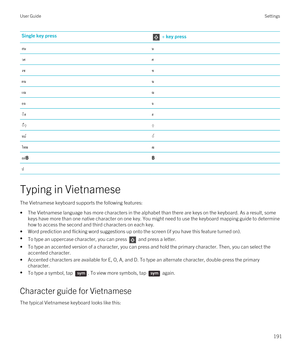 Page 191Single key press + key pressสษษวศศงซซผฆฆแฌฌอฉฉWิ
ฮฮW ื
WฺWฺทม์W ์ใฬฒฒลฝ