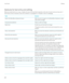 Page 198Gestures for text entry and editing
When you select text to cut, copy, or delete, the size of the text block depends on the size of a text chunk you have set. A text chunk can be a character, word, line, sentence, or paragraph, or a header or link on a webpage.
TaskGestureSwitch the BlackBerry Keyboard layoutWith the point of regard on the BlackBerry Keyboard, swipe 
down with one finger.Accept word predictionSwipe up with one finger.Select textDouble-tap and hold with one finger.
This gesture selects a...