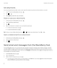 Page 72Sort attachments
You can sort attachments by date, sender, name, type (for example, by pictures and documents), or account.
1.In the list view in the BlackBerry Hub, tap . 2.Tap  > . 
3.In the Sort drop-down list, tap a sort option.
Share or save your attachments
1.In the list view in the BlackBerry Hub, tap .
2.Touch and hold an attachment.
3.Tap .
4.When the download is complete, touch and hold the attachment.
