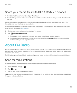 Page 127Share your media files with DLNA Certified devices
