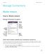 Page 265Manage Connections
Mobile network
How to: Mobile network
Manage Connections at a glance
 
 
Check which wireless networks your smartphone connects to
The types of networks listed do not reflect network connections, only the ability of your BlackBerry smartphone model to 
connect to those networks. For more information about the wireless networks that your smartphone connects to, see the 
Safety and Product Information booklet for your smartphone.
1.On the home screen or in a folder, click the Options...