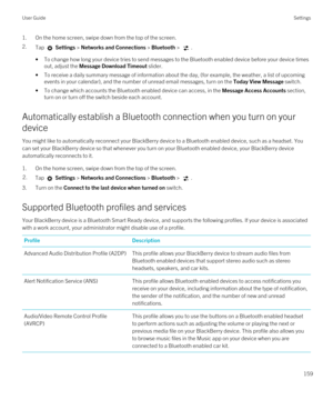 Page 1591.On the home screen, swipe down from the top of the screen.
2.Tap  Settings > Networks and Connections > Bluetooth > .
