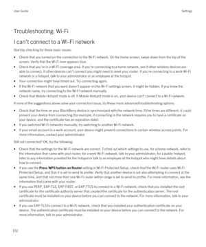 Page 152Troubleshooting: Wi-Fi
I can