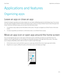 Page 211Applications and features
Organizing apps
Leave an app or close an app
Instead of closing an app when you