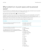 Page 266What content is in my work space and my personal 
space?
If your administrator turns on BlackBerry Balance technology, your device data, apps, and network access are separated 
so that you have a work space and a personal space on your 
BlackBerry device.
Work apps that are open appear with the  icon on the home screen.
Depending on the rules set by your administrator, the apps and features that are part of the BlackBerry 10 OS might be 
available in your work space, personal space, or both. The...