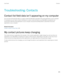 Page 201Troubleshooting: Contacts
Contact list field data isn't appearing on my computer
You can only synchronize the data in a custom contact list field with a text field in the email application on your computer. 
For example, you can't add a contact's birthday to a custom contact list field on your 
BlackBerry smartphone and 
synchronize it with the email application on your computer, because the birthday field is a date field in the email  application on your computer.
Related information
Create...