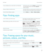 Page 47If your smartphone has a camera flash, turn off the flash.On the home screen, click the Camera icon. Click the flash 
icon at the bottom of the screen until the 
flash off 
indicator appears.
Keep your battery connections clean.Every few months, use a cotton swab or dry cloth to clean  the metal contacts on the battery and the smartphone.Check for Device Software updates.Click the Options icon > Device > Software Updates.
Tips: Finding apps
Look in a folder on your home screen.Some apps are located in...