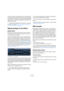 Page 176176
Audio effects
is that if you select an external effect as an insert effect for 
an audio track, the audio will be sent to the corresponding 
audio output, processed in your hardware effect (provided 
that you have connected it properly) and returned via the 
specified audio input.
ÖCreating and handling of external effects is described 
in detail in the chapter “VST Connections: Setting up in-
put and output busses” on page 13.
Making settings for the effects
Editing effects
All inserts and sends...