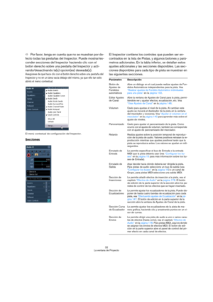 Page 3232
La ventana de Proyecto
ÖPor favor, tenga en cuenta que no se muestran por de-
fecto todas las pestañas del Inspector. Puede mostrar/es-
conder secciones del Inspector haciendo clic con el 
botón derecho sobre una pestaña del Inspector y acti-
vando/desactivando la(s) opcion(es) deseada(s).
Asegúrese de que hace clic con el botón derecho sobre una pestaña del 
Inspector y no en un área vacía debajo del mismo, ya que ello tan sólo 
abrirá el menú contextual.
El menú contextual de configuración del...