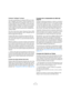 Page 177177
Effets audio
Traitement “intelligent” du plug-in
Une autre caractéristique du standard VST3 est le traite-
ment “intelligent” par le plug-in. Jusqu’à maintenant, tout 
plug-in chargé effectuait un traitement continu, qu’il y ait 
un signal présent ou pas. Dans VST3, une fonctionnalité 
intégrée intelligente “débraye” le traitement par un plug-in 
si aucun signal n’est présent. Ceci réduit considérable-
ment la charge de calcul et permet donc d’employer da-
vantage d’effets. 
Pour cela, il faut...