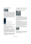 Page 218218
Son Surround (Cubase uniquement)
Le potentiomètre LFE (tous modes)
Si la configuration sélectionnée inclut un canal LFE (canal 
de subwoofer, ou Low Frequency Emitter), un potentio-
mètre de niveau séparé, repéré LFE, sera disponible dans 
la fenêtre SurroundPan. Il sert à régler le niveau du signal 
envoyé sur le canal LFE. Vous pouvez aussi le régler en 
vous servant de la petite barre rouge située à droite du 
Surround Panner dans la voie de console, ou en inscrivant 
un nombre dans le champ de...