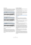 Page 241241
Traitements et fonctions audio
Type de Courbe
Ces boutons permettent de déterminer si la courbe d’enve-
loppe doit être composée de segments de courbe (bouton 
gauche), de segments segments de courbe amortis (bou-
ton central) ou de segments linéaires (bouton droit).
Enveloppe en mode segments de courbe.
La même enveloppe, avec segments de courbe amortis.
La même enveloppe, avec segments linéaires.
Intervalle
Ce paramètre permet de déterminer, dans l’écran Enve-
loppe, l’amplitude verticale de la...
