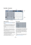 Page 368368
Editor MIDI
Drum Editor – Panoramica
Toolbar e linea Info
Sono molto simili a toolbar e linea Info dell’Editor Key (ve-
dere “Editor Key – Panoramica” a pag. 351), con alcune 
differenze:
Il Drum Editor non ha lo strumento Disegna – al suo po-
sta c’è il tool Drumstick (per inserire e rimuovere note) e 
uno strumento Linea con le varie modalità linea e curva 
(per disegnare più note in una volta o editare gli eventi 
controller).
Nel Drum Editor non ci sono gli strumenti Separa e In-
colla.
Come...
