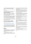 Page 476476
Gestione file
Selezionare “Copia Media in Cartella Progetto” per im-
portare i file multimediali nella cartella di progetto. 
Per l’opzione “Conversione Frequenza di Campionamento”, vedere in 
seguito.
6.Cliccare OK.
Le tracce sono importate, complete di tutti i contenuti e le impostazioni.
Conversione della frequenza di campionamento 
importando una traccia Archivio
Una traccia Archivio può contenere file multimediali con 
frequenze di campionamento diverse da quella del pro-
getto attivo corrente....