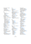 Page 657657
Indice analitico
Eventi Trasparenti - Opzione 39
Evento Arranger
Rinominare 97
Evento o Range come 
Regione - Funzione 56
Export in Real Time - Opzione 428
F
Fade
Creazione 88
Editing dal riquadro 90
Preset 91
Processare 89
Fade - Maniglie 88
Fade In/Out - Funzioni 89
Fase Ingresso - Selettore 134
File Audio
Importare nella finestra Progetto 43
File audio
Conversione 292
Eliminazione permanente 285
Esportare 427
Formato di registrazione 69
Importare nel Pool 289
Opzioni di Importazione 44
Ricostruire...