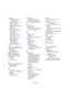 Page 9191
Stichwortverzeichnis
MediaBay
Anzeigen/Ausblenden von 
Bereichen21
Attribute bearbeiten34
Attribut-Filter32
Attribut-Inspector33
Benutzerattribute definieren37
Bereiche20
Beschreibung20
Boolesche Textsuche26
Fenster-Layout21
Filter-Bereich30
Logical-Filter30
Programmeinstellungen37
Scan-Orte24
Scan-Orte definieren22, 23
Suchvorgänge22
Tastaturbefehle38
Treffer-Bereich24
Vorschau-Bereich28
VST-Sound-Knoten23
MIDI
Aus Audio extrahieren72
MIDI extrahieren (VariAudio)72, 73
MIDI-Eingabe
Sample-Editor69...