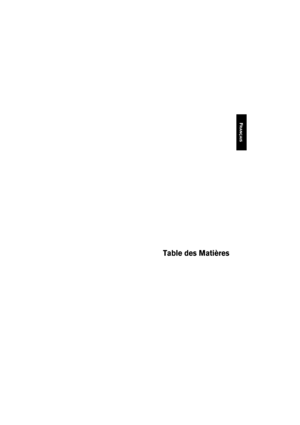 Page 64FRANÇAIS
Table des Matières 