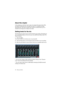 Page 4949 — Mixing and effects
About this chapter
In this chapter you will learn how to get a mix ready with proper levels, EQs, 
and effects. Afterwards you will export the audio. To complete the steps 
described here, start with a project that contains recorded data (e.
 g. for a 
standard rock song) and is ready to be mixed.
Setting levels for the mix
The first thing you want to do is to set the levels for your project. This helps you 
get a preliminary balance of the mix so you can add EQ and effects later....