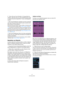 Page 177177
Der Sample-Editor
7.Wenn Sie den Cycle-Schalter im Transportfeld ein-
schalten, sollte die Loop nun ohne Unterbrechung in dem 
in Cubase Essential eingestellten Tempo wiedergegeben 
werden.
Wenn das Projekttempo niedriger ist als das ursprüngli-
che Loop-Tempo, können hörbare Lücken zwischen den 
Slice-Events im Part auftreten.
Dies können Sie mit der Funktion »Lücken schließen« im Erweitert-Unter-
menü des Audio-Menüs beheben (siehe »Lücken schließen« auf Seite 
181). Sie sollten auch automatische...