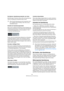 Page 239239
MIDI-Bearbeitung und Quantisierung
Die Optionen »Quantisierung anwenden« und »Auto«
Mit Hilfe dieser Funktionen können Sie die Quantisierung 
direkt vom Dialog aus anwenden (siehe unten).
Einstellen der Quantisierungsschwelle
Dies ist eine zusätzliche Einstellung, die das Ergebnis der 
Quantisierung beeinflusst. Hier können Sie einen Abstand 
zur Quantisierungsposition in Ticks einstellen (1 Tick = 
1/120 einer Sechzehntelnote).
Events, die sich innerhalb dieses Abstands zum Quantisie-
rungsraster...