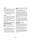 Page 308308
Synchronisation
MIDI-Clock
MIDI-Clock ist eine tempobezogene Synchronisationsart, 
d. h. sie wird auf den BPM-Wert (Beats per minute) bezo-
gen. Es ist sinnvoll, MIDI-Clock einzusetzen, wenn zwei 
Geräte mit demselben Tempo synchronisiert werden sol-
len, z. B. Cubase Essential und ein Drumcomputer.
Word-Clock
Word-Clock ist im Prinzip ein Ersatz für die Sample-Clock, 
z. B. einer Audiokarte. Word-Clock hat also dieselbe Sam-
plerate wie das Audiomaterial, d. h. 44,1 kHz, 48 kHz usw.
Word-Clock...