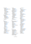 Page 372372
Stichwortverzeichnis
Synchronisation
Anzeige 312, 314
Aufnehmen im Sync-Modus 52
Beschreibung 307
Formate 307
Framerates 309
Geräte mit Cubase 
synchronisieren 310
Mit Timecode 311
Optionen 314
Sync-Schalter
(Transportfeld) 312, 314
Synkopen 284
SysEx-Daten
Bearbeiten 292
Beschreibung 290
Bulk Dumps 290
Parameteränderungen
aufzeichnen 291
Systemart
Trennen 282
T
Taktart 297
Tastaturbefehle 8
Alle zurücksetzen 359
Ändern 356
Beschreibung 356
Entfernen 358
Importieren 359
Laden 359
Liste 360
Speichern...