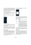 Page 162162
The Sample Editor
The first thing you should do before editing hitpoints is to 
listen to each slice in the Sample Editor to determine what 
they contain. The aim is to avoid “double hits”, like a snare 
hit being followed by a hi-hat hit within the same slice. You 
also want to determine whether any hitpoints have been 
added that should be removed: 
1.Open a loop in the Sample Editor.
If you have already created slices, you can open them in the Sample Ed-
itor by double-clicking any event in the...