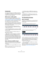 Page 214214
MIDI processing and quantizing
Introduction
This chapter describes the various MIDI processing func-
tions available on the MIDI menu. They offer various ways 
to edit MIDI notes and other events, either in the Project 
window or from within a MIDI editor.
MIDI functions vs. MIDI modifiers
In some cases, the result of a MIDI function can also be 
obtained by using MIDI modifiers and effects (see “MIDI 
realtime parameters and effects” on page 205). For exam-
ple, the operations “Transpose” and...