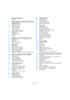 Page 44
Table of Contents
7About this manual
8Welcome!
9VST Connections: Setting up input and 
output busses
10About this chapter
10Setting up busses
12Using the busses
13About monitoring
14The Project window
15Background
17Window Overview
22Operations
38Options
41Playback and the Transport panel
42Background
43Operations
45Options and Settings
47Recording
48Background
48Basic recording methods
50Audio recording specifics
54MIDI recording specifics
59Options and Settings
61Recovery of audio recordings after...