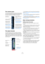 Page 9292
The mixer
The common panel
The common panel appears to the left in the mixer windows 
and contains settings for changing the look and behavior of 
the mixer, as well as global settings for all channels.
The output channels
The output busses you set up in the VST Connections 
window are represented by output channels in the mixer. 
They are shown in a separate “pane” (to the right of the 
regular channel strips), with its own divider and horizontal 
scrollbar. The output channel strip is very similar...