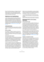Page 9191
Einrichten des Systems
Bevor Sie die Video-Hardware mit Cubase Essential ver-
wenden, sollten Sie die Hardware-Installation mit den 
Dienstprogrammen, die mit der Hardware mitgeliefert 
wurden und/oder dem Windows Media Player oder dem 
Quicktime Player (Mac OS X) testen.
Optimieren der Audioleistung
In diesem Abschnitt erhalten Sie nützliche Hinweise und 
Tipps zur Leistungsoptimierung Ihres Cubase Essential-
Systems. Ein Teil dieses Abschnitts nimmt Bezug auf die 
Hardware-Eigenschaften und kann...