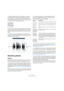 Page 165165
L’éditeur d’échantillons
Lorsque l’échelle de niveaux est visible, vous pouvez 
choisir d’afficher le niveau en pourcentage ou en dB.
Ceci en cliquant sur l’icône située au-dessus de l’échelle de niveaux et 
en sélectionnant une des options dans le menu local qui apparaît. Cette 
icône permet aussi de cacher l’échelle de niveaux.
Pour afficher l’échelle de niveaux après l’avoir cachée, 
faites un clic droit pour faire apparaître le menu contextuel 
et activez “Échelle de Niveaux” dans le sous-menu...