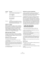 Page 279279
Les éditeurs MIDI
Appliquer vos réglages
Après avoir effectué les réglages, cliquez sur Appliquer 
pour les appliquer à la portée active. Vous pouvez aussi 
sélectionner une autre portée dans la partition et faire 
d’autres réglages pour celle-ci, sans avoir à refermer 
d’abord le dialogue des Réglages de Portée – mais 
n’oubliez pas de cliquer sur Appliquer avant de changer 
de portée, sinon vos réglages seront perdus.
Entrer des notes à la souris
Pour entrer des notes dans un conteneur dans...