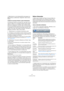 Page 3838
La fenêtre de Projet
Sélectionnez le ou les événement(s), puis appuyez sur 
[Effacement], ou sélectionnez “Supprimer” dans le menu 
Édition.
Création de nouveaux Fichiers à partir d’événements
Un événement audio lit une partie d’un clip audio, qui lui-
même se réfère à un ou plusieurs fichiers audio enregis-
tré(s) sur le disque dur. Toutefois, dans certaines situa-
tions il est souhaitable de pouvoir créer un nouveau fichier 
ne reprenant qu’une section des données lues par l’évé-
nement. Pour cela,...