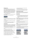 Page 126126
Working with hitpoints and slices
Disabling slices
You might run into situations where there are too many 
slices – a single sound may have been split into two 
slices, for example. You could of course reduce the sensi-
tivity to get rid of the hitpoints you don’t want, but then 
other hitpoints could disappear too, which may be unde-
sirable. What you need to do in a situation like this is to 
disable an individual slice using the Hitpoint Edit tool:
1.Select the Hitpoint Edit tool.
2.Press...