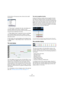 Page 169169
The MIDI editors
At the bottom of the pop-up menu, there are two addi-
tional items:
If “Time Linear” is selected, the ruler, note display and 
controller display will be linear in relation to time.
This means that if the ruler shows bars and beats, the distance between 
the bar lines will vary depending on the tempo.
If “Bars+Beats Linear” is selected, the ruler, note display 
and controller display will be linear in relation to tempo.
This means that if the ruler shows bars and beats, the distance...