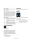 Page 2121
The included effect plug-ins
The Limiter section
Limiter is designed to ensure that the output level never 
exceeds a certain set output level, to avoid clipping in fol-
lowing devices. Conventional limiters usually require very 
accurate setting up of the attack and release parameters, 
to prevent the output level from going beyond the set 
threshold level. Limiter adjusts and optimizes these pa-
rameters automatically, according to the audio material. 
You can also adjust the Release parameter...