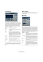 Page 3131
The included effect plug-ins
Tranceformer
Tranceformer is a ring modulator effect, in which the in-
coming audio is ring modulated by an internal, variable fre-
quency oscillator, producing new harmonics. A second 
oscillator can be used to modulate the frequency of the 
first oscillator, in sync with the Song tempo if needed.
ÖNote that clicking and dragging in the display allows 
you to adjust the Tone and Depth parameters at the same 
time!
Other plug-ins
This section contains descriptions of the...