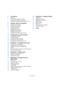 Page 44
Table des Matières
5Introduction
6Bienvenue
6À propos des manuels et de l’aide
7À propos des versions du programme
7Conventions appliquées aux raccourcis clavier
8Système requis et installation
9À propos de ce chapitre
9Système minimum requis
10Installation du matériel
11Installer Cubase LE
11Enregistrez votre logiciel
12Défragmenter le disque dur
(Windows uniquement)
12Installation du contenu supplémentaire
13Configuration de votre système
14Configuration de l’audio
18Configuration MIDI
20Connexion...