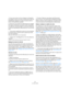 Page 203203
Les éditeurs MIDI
Si vous avez activé à la fois le Calage et la Quantifica-
tion globale, la note va se caler en fonction de la valeur de 
Quantification indiquée sur la barre d’outils (à côté du 
bouton de Quantification globale).
La durée de la note insérée est déterminée par le réglage 
de Longueur d’Insertion sur la barre d’outils. Cependant, 
si la valeur est “Lié à Drum Map”, la note aura la durée de 
la valeur de Quantification déterminée pour ce son de bat-
terie.
ÖVous pouvez rapidement...