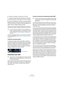 Page 244244
Synchronisation
6.Refermez le dialogue Configuration du Projet.
7.Activez le bouton Sync dans la Palette de Transport 
(ou sélectionnez Sync Online depuis le menu Transport).
8.Lancez la cassette (ou la vidéo, ou tout autre appareil 
Master) contenant le timecode. Cubase LE passe en lec-
ture dès qu’il reçoit une valeur de timecode supérieure ou 
égale à celle de l’image de début du projet.
Vous pouvez envoyer l’appareil émetteur de timecode à 
n’importe quel endroit, et passer directement en...