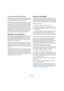 Page 263263
Gestion des fichiers
Un mot à propos des extensions de fichiers
Sous Windows, les types de fichier sont indiqués par trois 
lettres composant une extension au nom du fichier (par ex. 
“*.cpr” pour les fichiers de projet Cubase LE). 
Sous Mac OS, il n’est pas nécessaire d’utiliser ces exten-
sions, car le type est mémorisé dans le fichier lui-même. 
Cependant, si vous souhaitez que vos projets Cubase LE 
soient compatibles entre les deux plates-formes, vérifiez 
que l’option “Utiliser les Extensions...