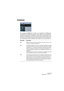 Page 29CUBASE SE
Effets MIDI 2 – 29
Compress
Ce compresseur MIDI sert à “niveler” ou à “exagérer” les différences 
de vélocité. Le résultat est similaire à celui obtenu avec le paramètre 
de piste Compression de Vélocité, mais le plug-in Compresseur pré-
sente ses commandes d’une façon plus proche de celle en vigueur sur 
les compresseurs audio habituels. Voici quels sont ces paramètres :
Paramètre Description
Seuil Seules les notes dont la vélocité dépasse cette valeur seront concer-
nées par la...