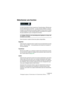 Page 65CUBASE SE
Préréglages Logiques, le Transformateur et le Transformateur d’Entrée 4 – 65
Sélectionner une fonction
Le menu local situé en haut à gauche du Transformateur d’Entrée per-
met de sélectionner la fonction – le type de base d’édition à assurer. 
Lorsque vous sélectionnez une option depuis le menu local, le champ 
à droite propose un texte d’éclaircissement, permettant de compren-
dre plus aisément à quoi correspond la fonction.
Les réglages effectués sont automatiquement appliqués en temps réel,...